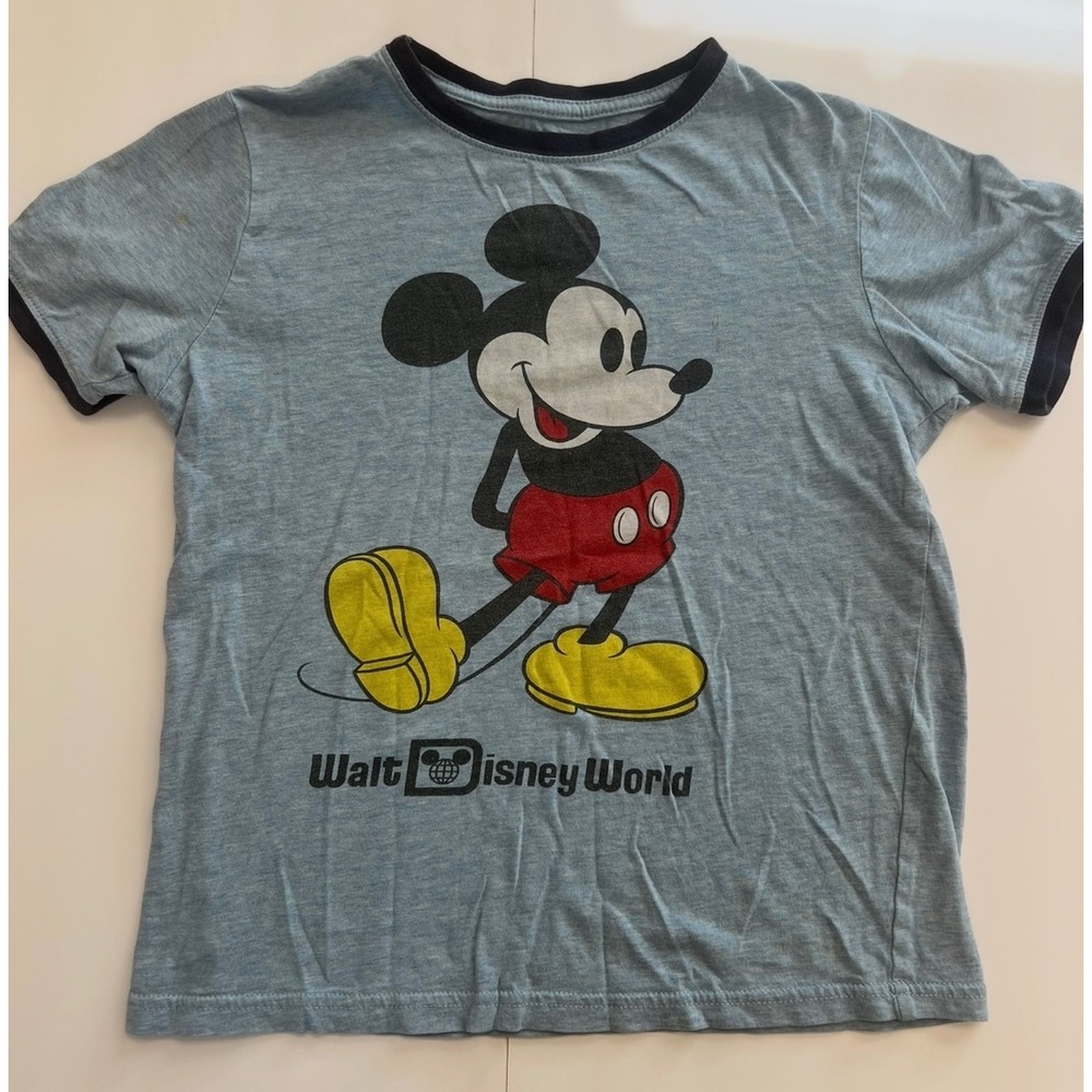 Disney Mickey Mouse T-Shirt Youth Medium Ringer  100% Cotton READ MORE . - Picture 13 of 16